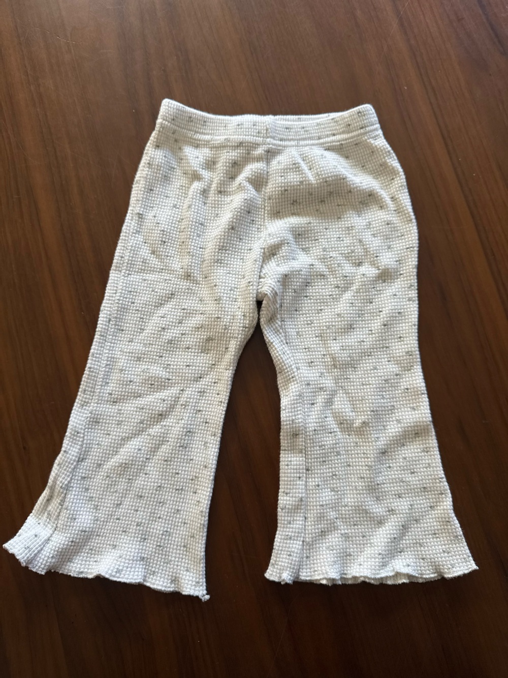 Kids Waffle Knit Lounge Pants with small flowers